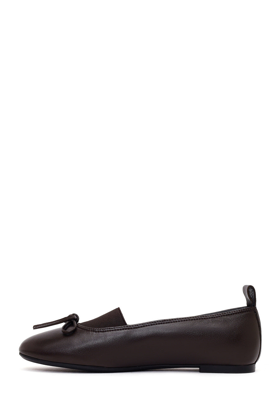 Woman Brown Leather Ballet Flat