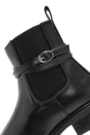 Women's Black Zippered Buckle Detailed Boots | Derimod