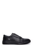 Men's Black Leather Casual Sneaker | Derimod