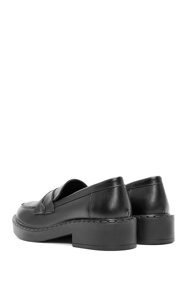 Kadın Siyah Maskülen Loafer_4