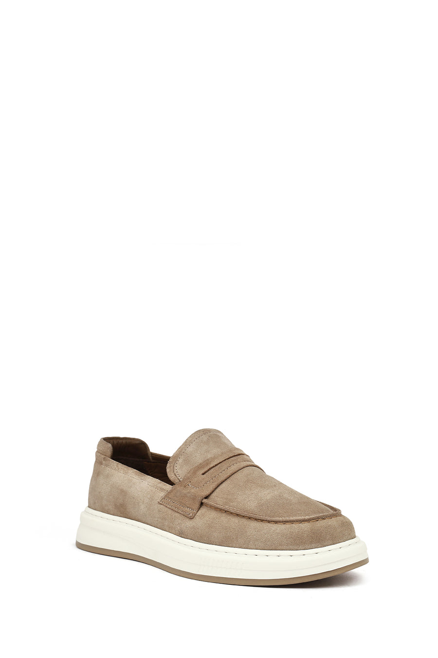 Men's Beige Suede Leather Casual Loafer