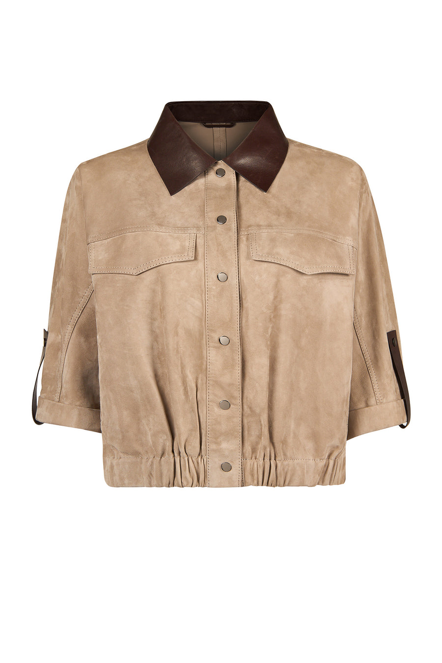 Mexico Woman Beige Oversize Suede Jacket