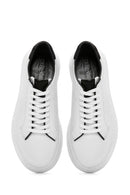 Men's White Lace-Up Leather Sneaker | Derimod