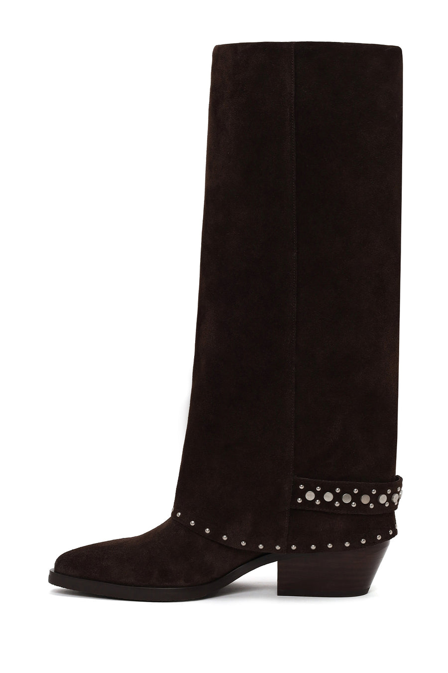 Kadın Kahverengi Süet Deri Kovboy Çizme