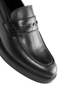 Men's Black Leather Casual Loafer | Derimod