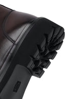 Male Brown Zip Closure Lace-Up Leather Casual Boots | Derimod