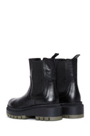 Women's Black Leather Thick Soled Chelsea Boots | Derimod