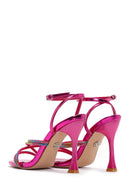 Women's Pink Ankle Strap Stone Heeled Sandals | Derimod