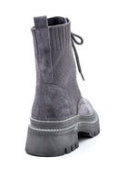 Women's Leather Boots with Socks | Derimod