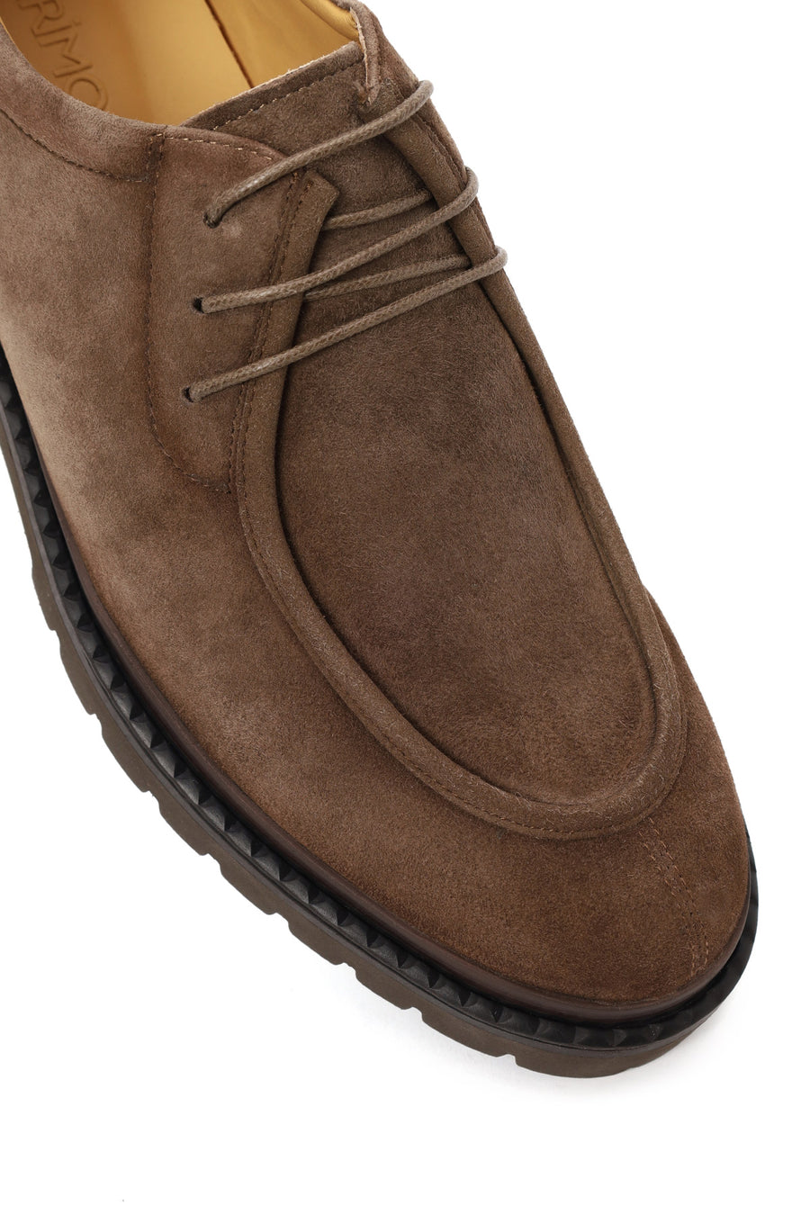 Male Beige Lace-Up Thick-Soled Suede Casual Shoes