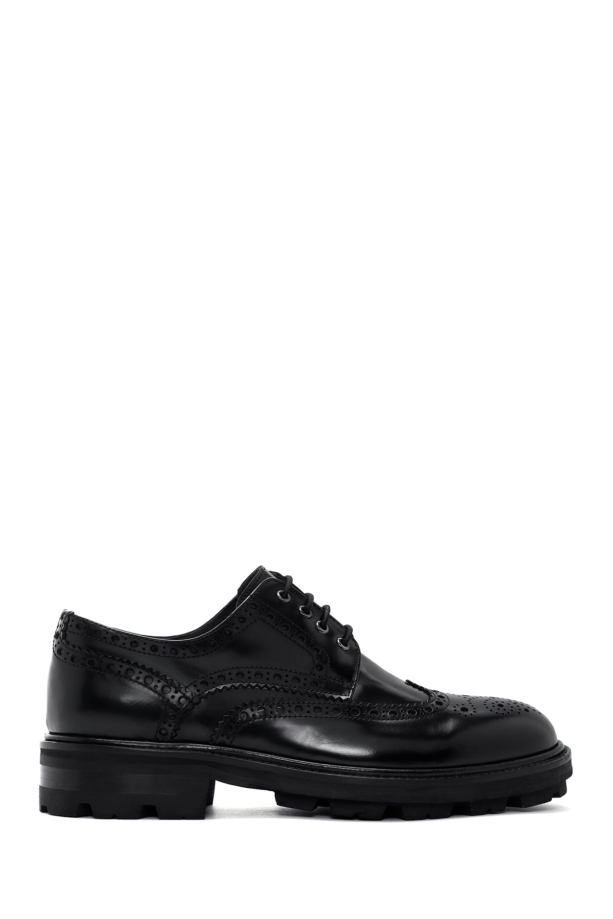 Men's Black Patent Leather Casual Shoes 23WFD618122 | Derimod