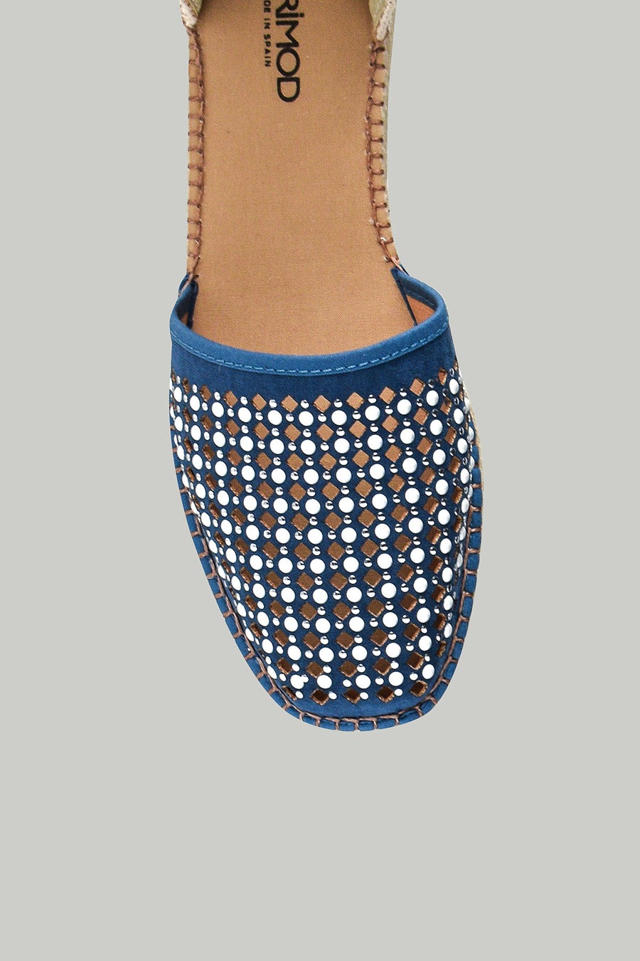 Bilekten Bağlamalı Mavi Kadın Espadril Sandalet