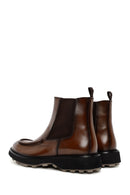 Men's Brown Leather Casual Chelsea Boots | Derimod