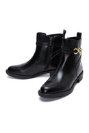 Women's Black Zippered Buckle Detailed Boots | Derimod