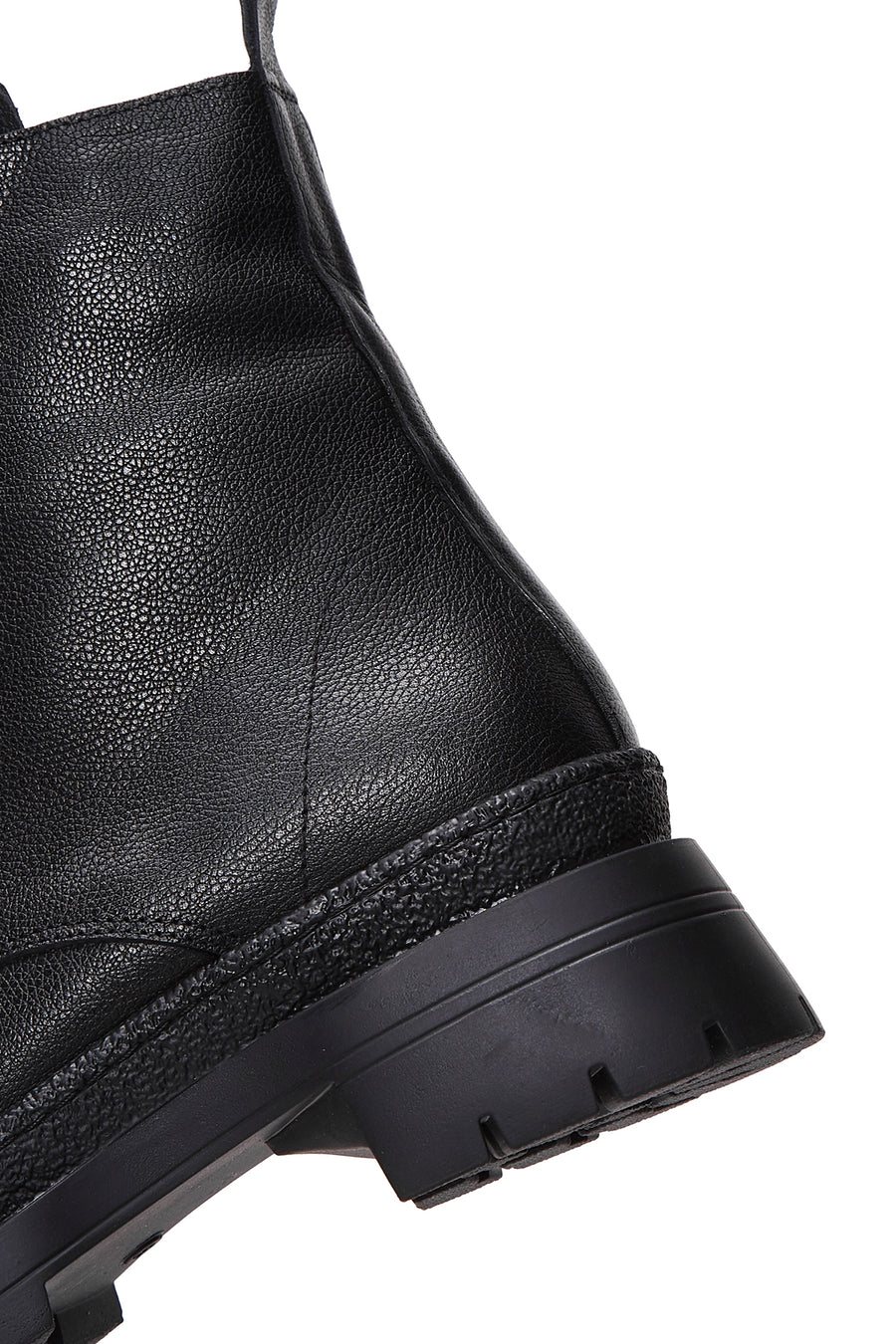 Women's Black Leather Zipper Boots
