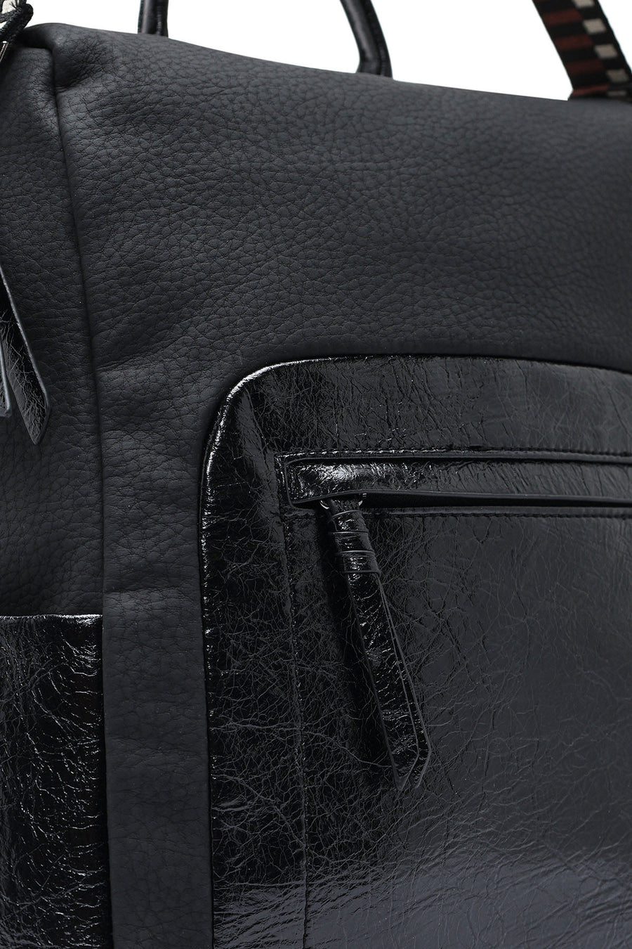 Women's Black Shoulder Strap Casual Backpack