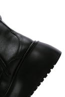 Women's Black Leather Platform Boots | Derimod