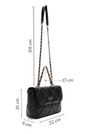 Women's Black Long Chain Strap Quilted Shoulder Bag | Derimod