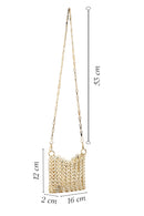 Women's Gold Metal Crossbody Bag | Derimod