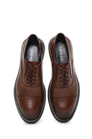 Men's Tan Leather Oxford Shoes | Derimod