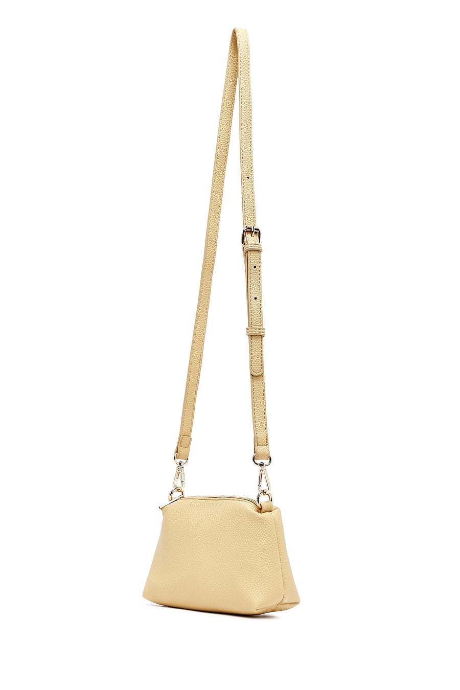 Women's Yellow Long Strap Accessorized Shoulder Bag