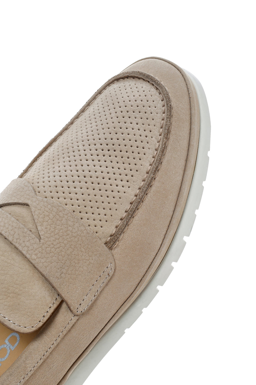 Erkek Bej Nubuk Deri Casual Loafer