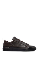 Men's Brown Lace-Up Leather Sneakers | Derimod