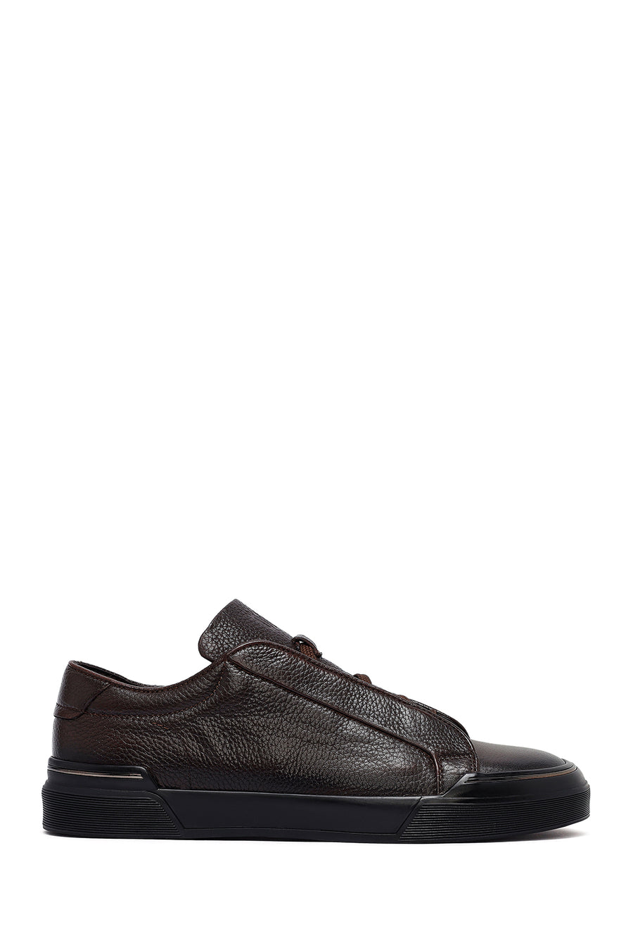 Men's Brown Lace-Up Leather Sneakers 25WFD6211FT | Derimod