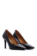 Women's Black Leather Stiletto | Derimod