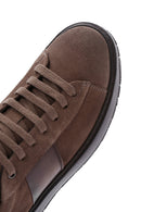 Men's Brown Suede Leather Thick Soled Sneaker | Derimod