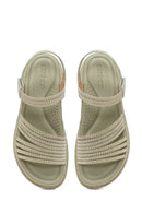 Women's Green Chunky Sole Comfort Sandals | Derimod