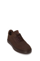 Male Brown Lace-up Nubuck Leather Casual Sneaker | Derimod