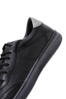 Men's Black Leather Sneaker | Derimod