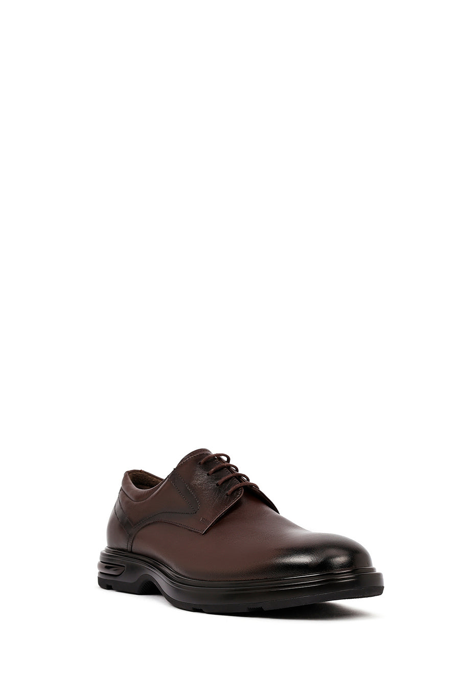Men's Brown Lace-Up Leather Casual Shoes