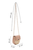 Women's Pink Long Chain Strap Straw Crossbody Bag | Derimod