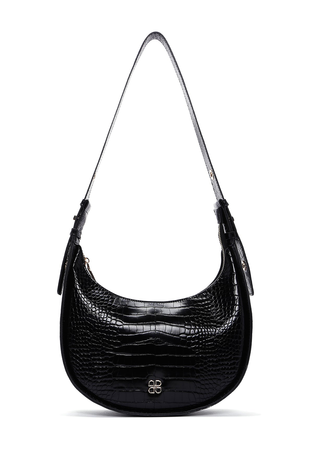 Women's Black Crocodile Handbag 23WBD2824E3 | Derimod