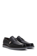 Men's Black Leather Casual Loafer | Derimod