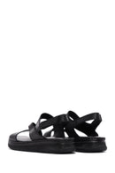 Women's Black Ankle Strap Leather Comfort Sandals | Derimod