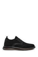 Men's Black Thick Sole Nubuck Detailed Lace Up Fabric Sneaker | Derimod