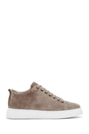 Men's Mink Lace-up Suede Leather Sneaker | Derimod