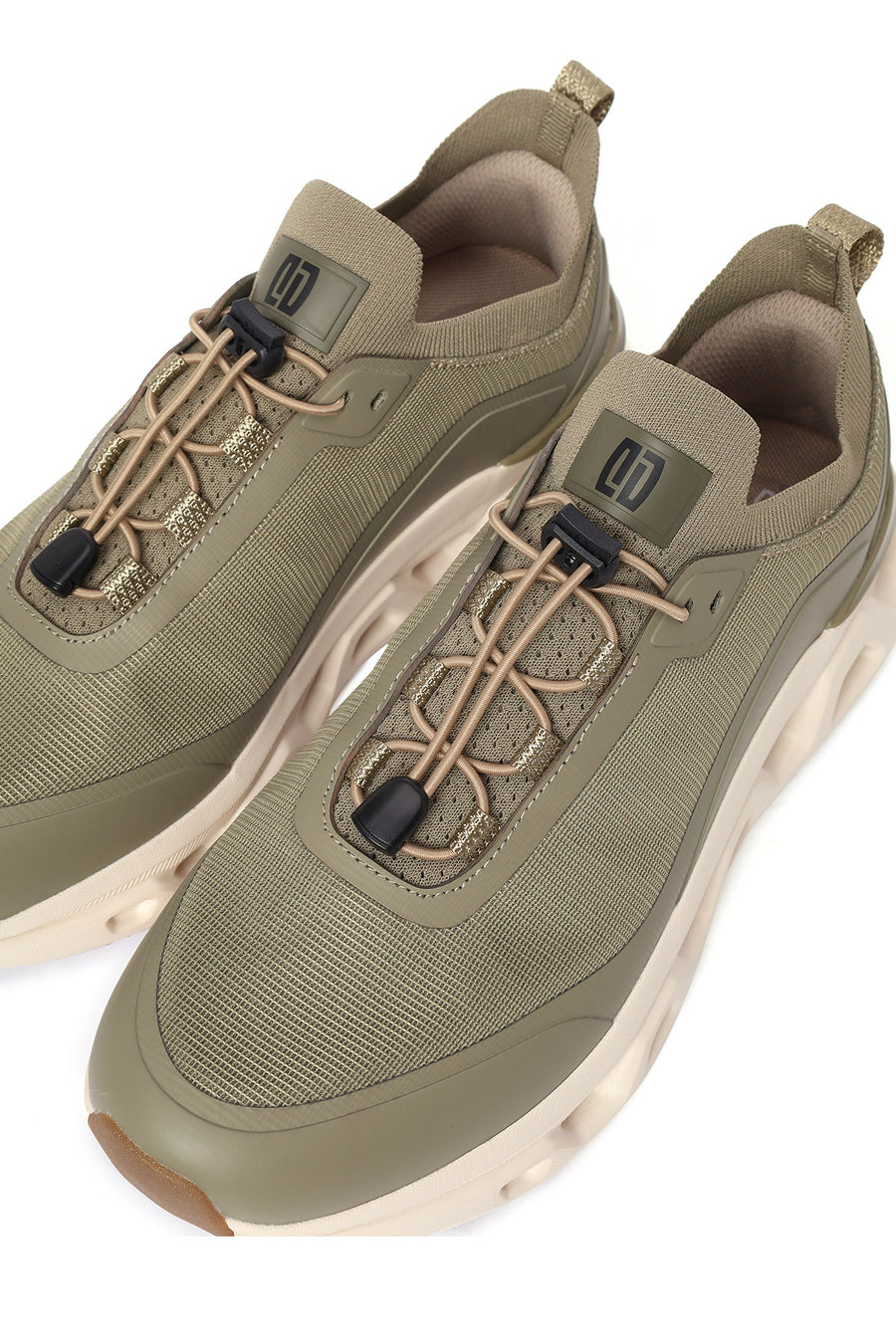 Derimod Zero Male Khaki Thick-Soled Lace-Up Fabric Sneakers