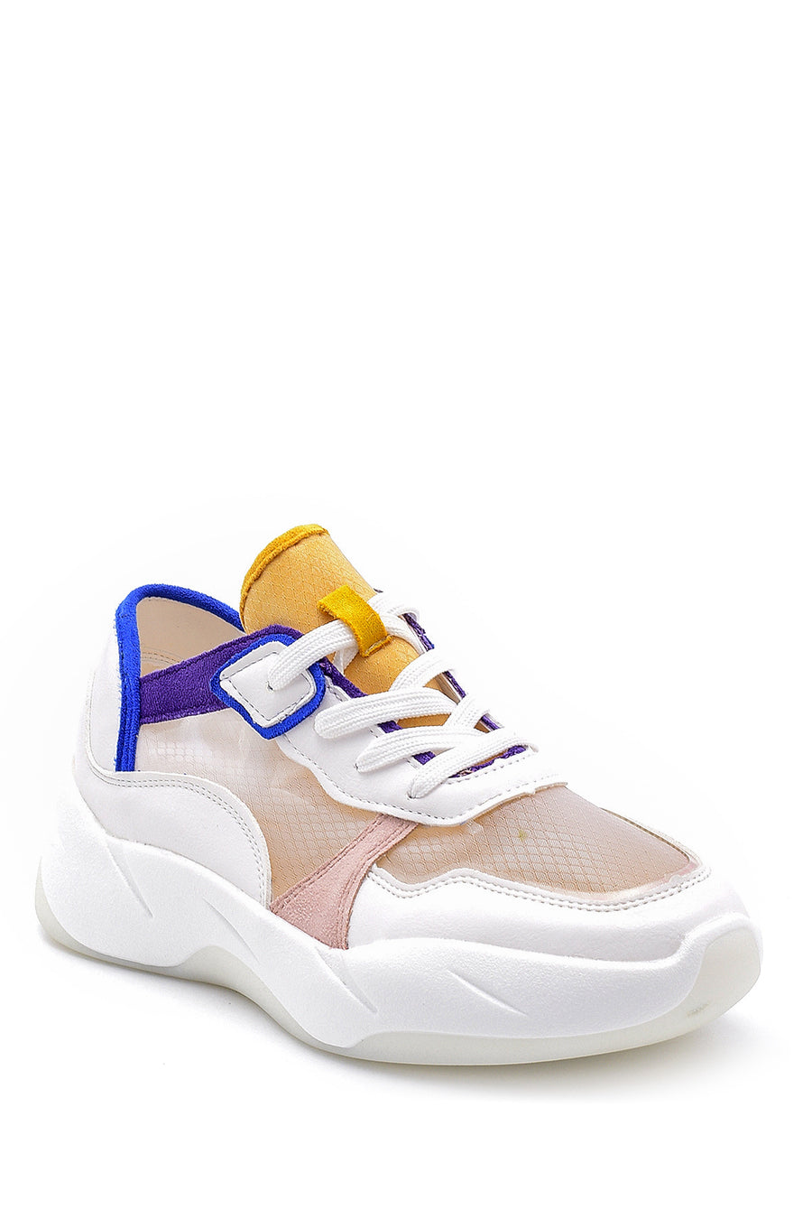 Kadın Mavi Şeffaf Detaylı Sneaker
