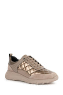 Geox Women's Gold D Alleniee Lace-Up Thick Soled Sports Sneaker | Derimod