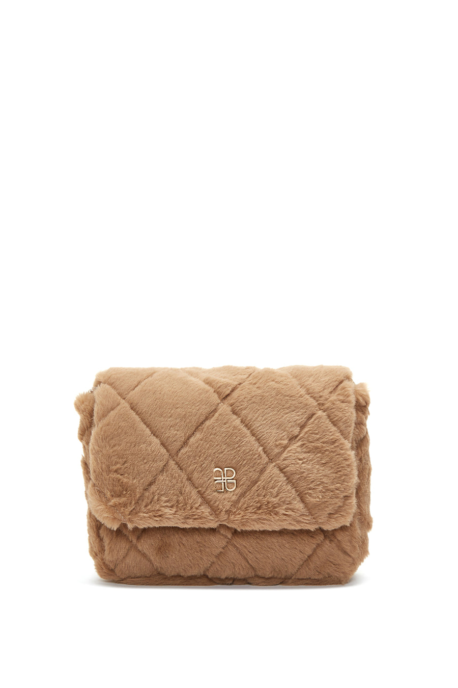 Women's Camel Plush Shoulder Bag