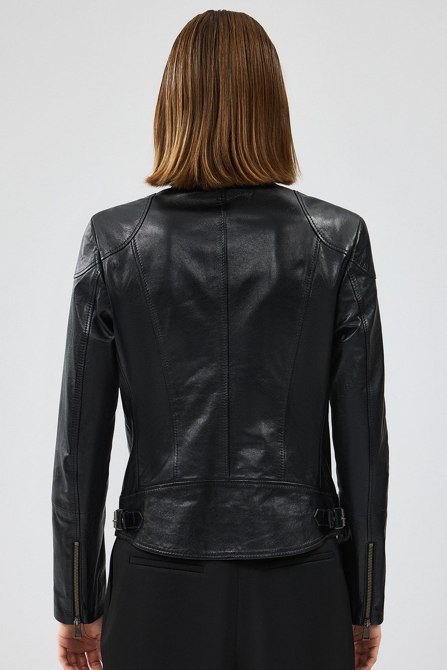 Prima Women's Black Short Leather Jacket