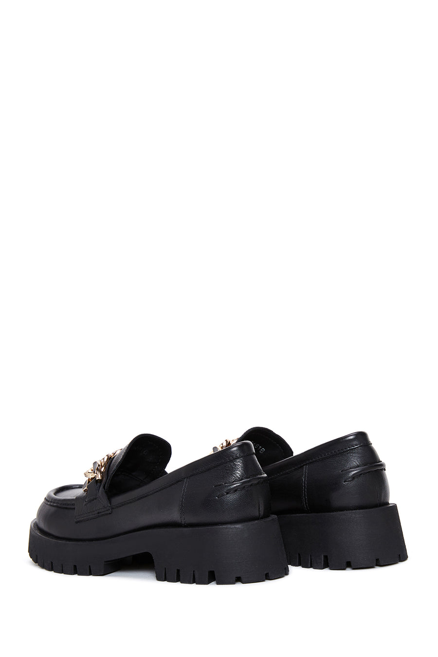 Women's Leather Chain Loafer