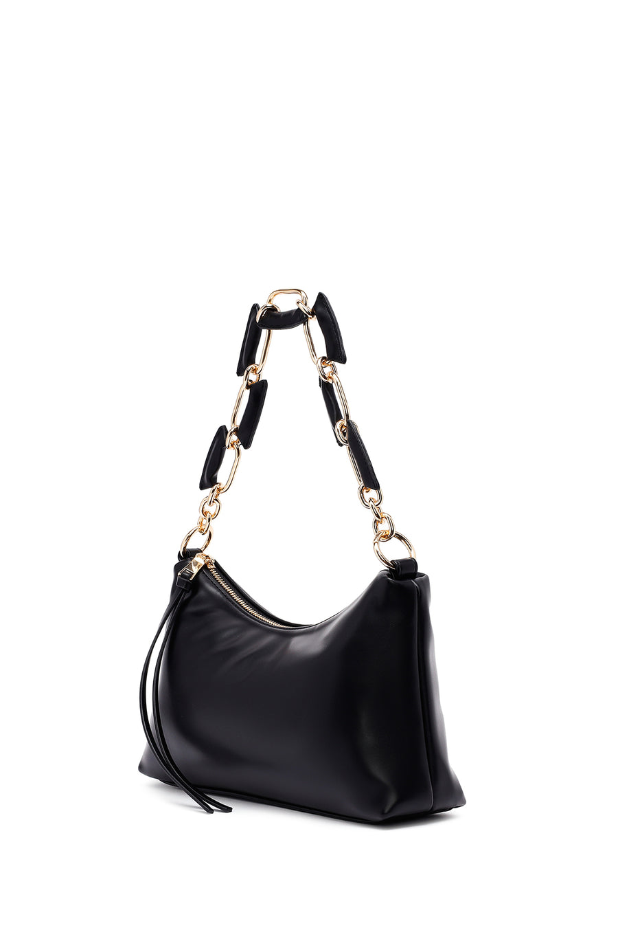 Woman Black Long-Strap Shoulder Bag