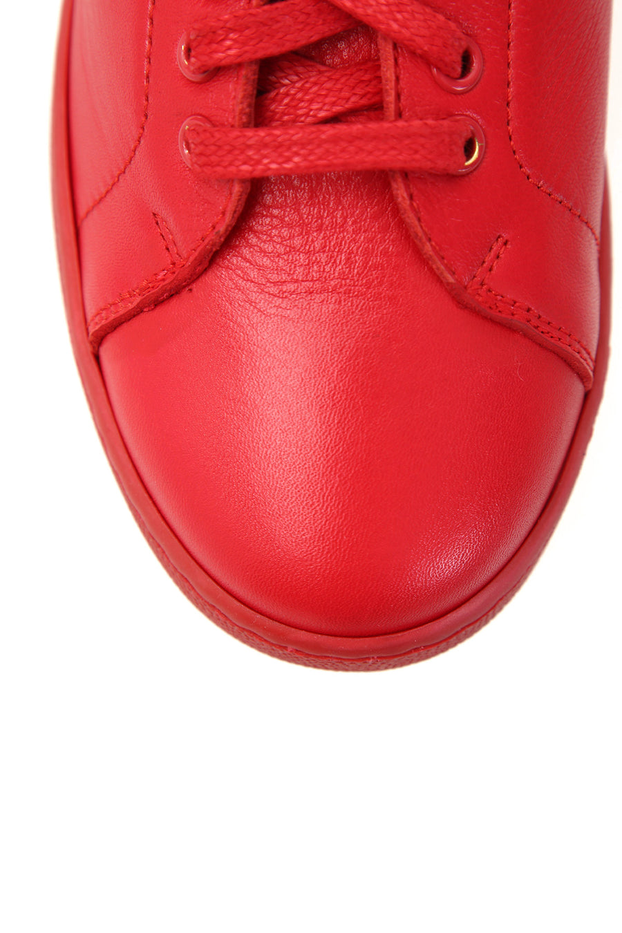Red Women's Leather Sneaker