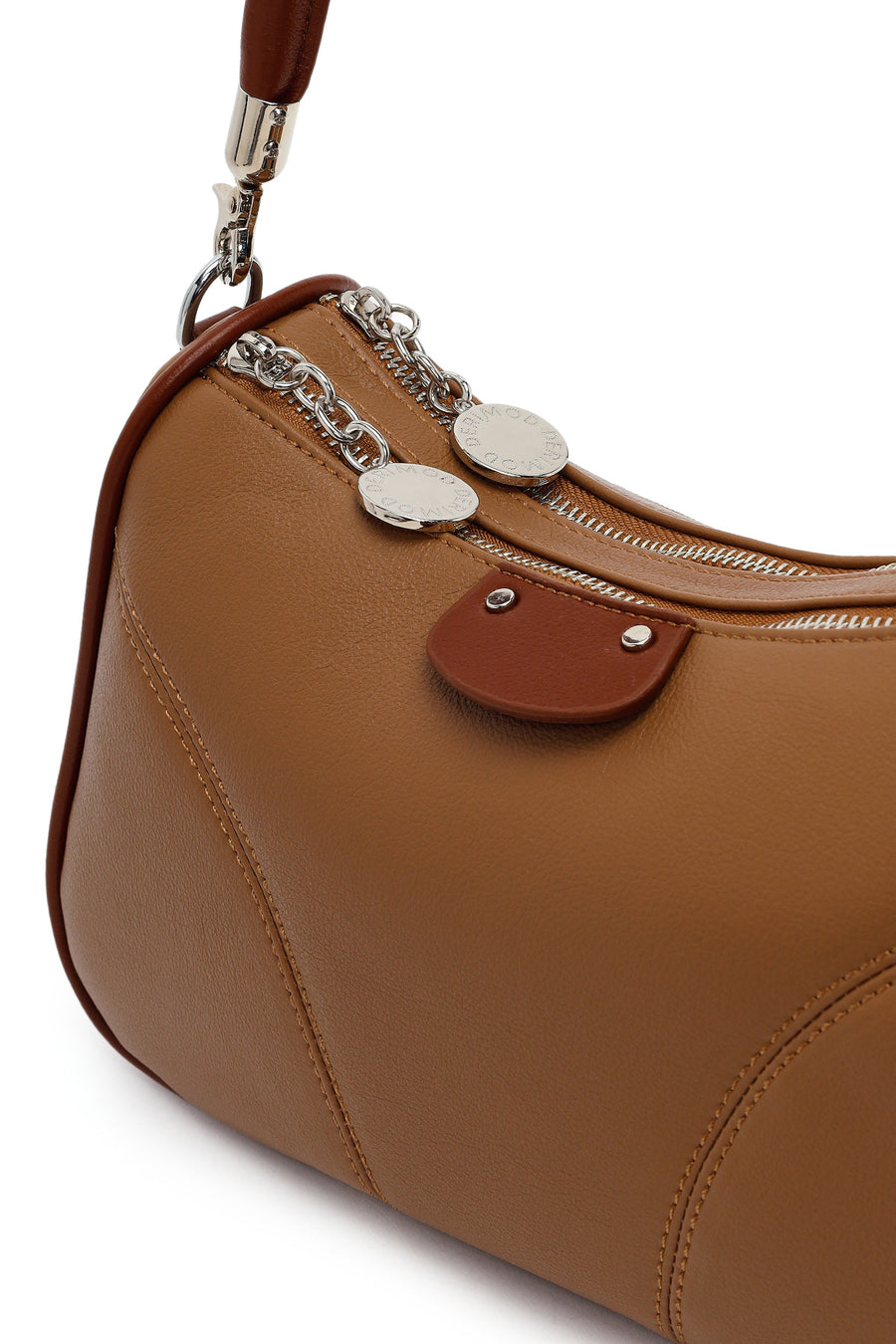 Woman Beige Casual Shoulder Bag with Long Strap