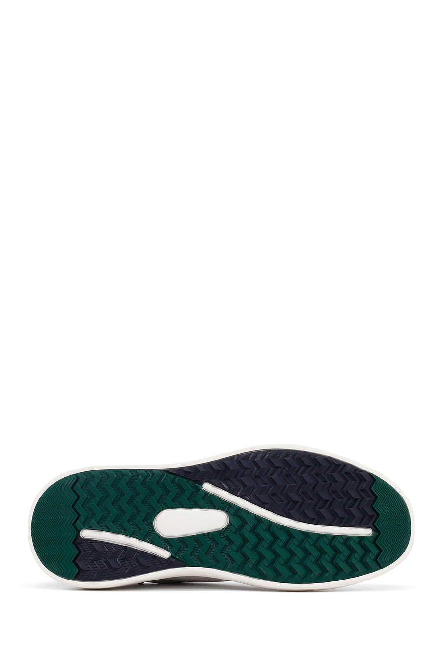 Erkek Beyaz Bağcıklı Kalın Tabanlı Deri Sneaker